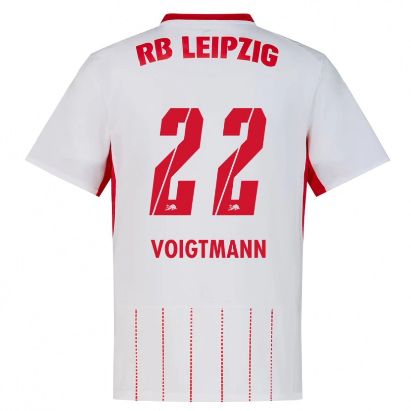 Danxen Kvinder Alexander Voigtmann #22 Rød Hvid Gul Hjemmebane Spillertrøjer 2026/27 Trøje T-Shirt