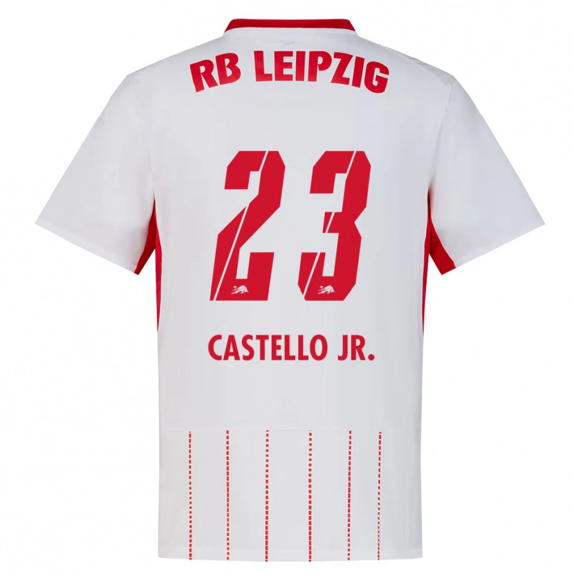 Danxen Kvinder Castello Lukeba #23 Rød Hvid Gul Hjemmebane Spillertrøjer 2026/27 Trøje T-Shirt