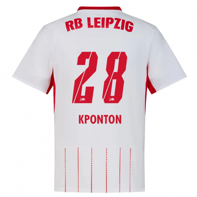 Danxen Kvinder Marwan Kponton #28 Rød Hvid Gul Hjemmebane Spillertrøjer 2026/27 Trøje T-Shirt