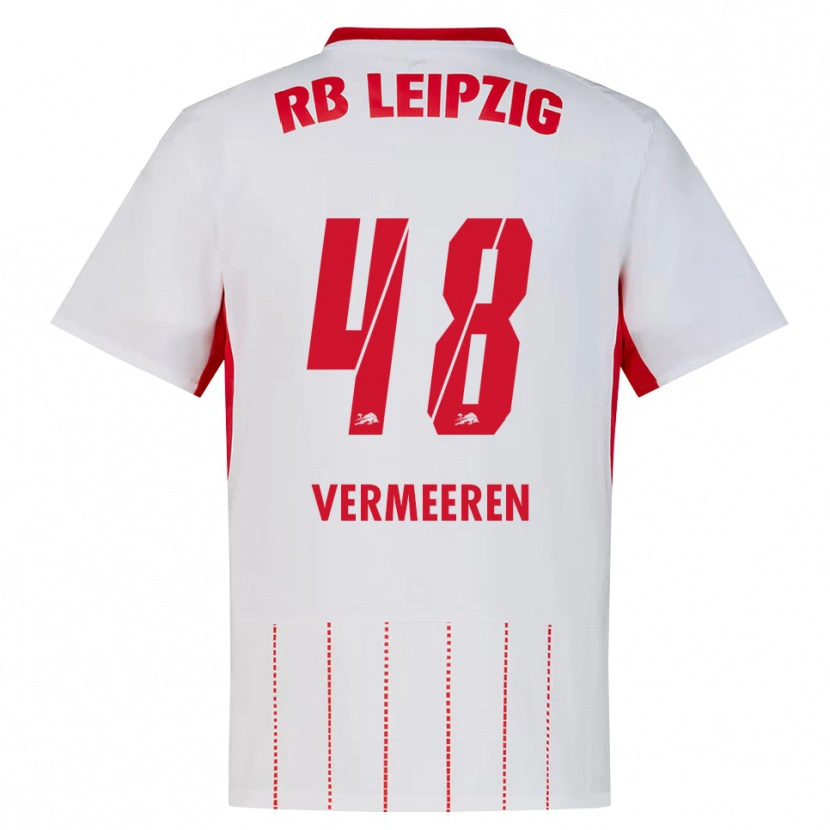 Danxen Kvinder Arthur Vermeeren #48 Rød Hvid Gul Hjemmebane Spillertrøjer 2026/27 Trøje T-Shirt