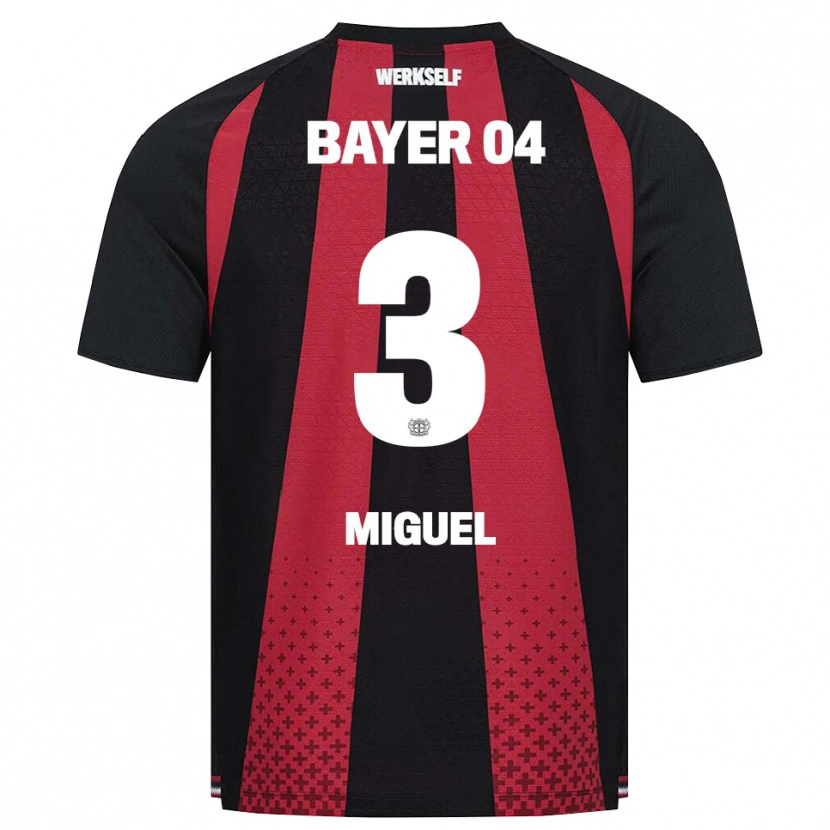 Danxen Kvinder Miguel Gutiérrez #3 Sort Hvid Rød Hjemmebane Spillertrøjer 2026/27 Trøje T-Shirt