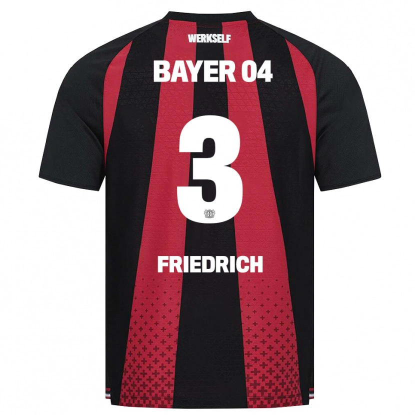 Danxen Kvinder Melissa Friedrich #3 Sort Hvid Rød Hjemmebane Spillertrøjer 2026/27 Trøje T-Shirt