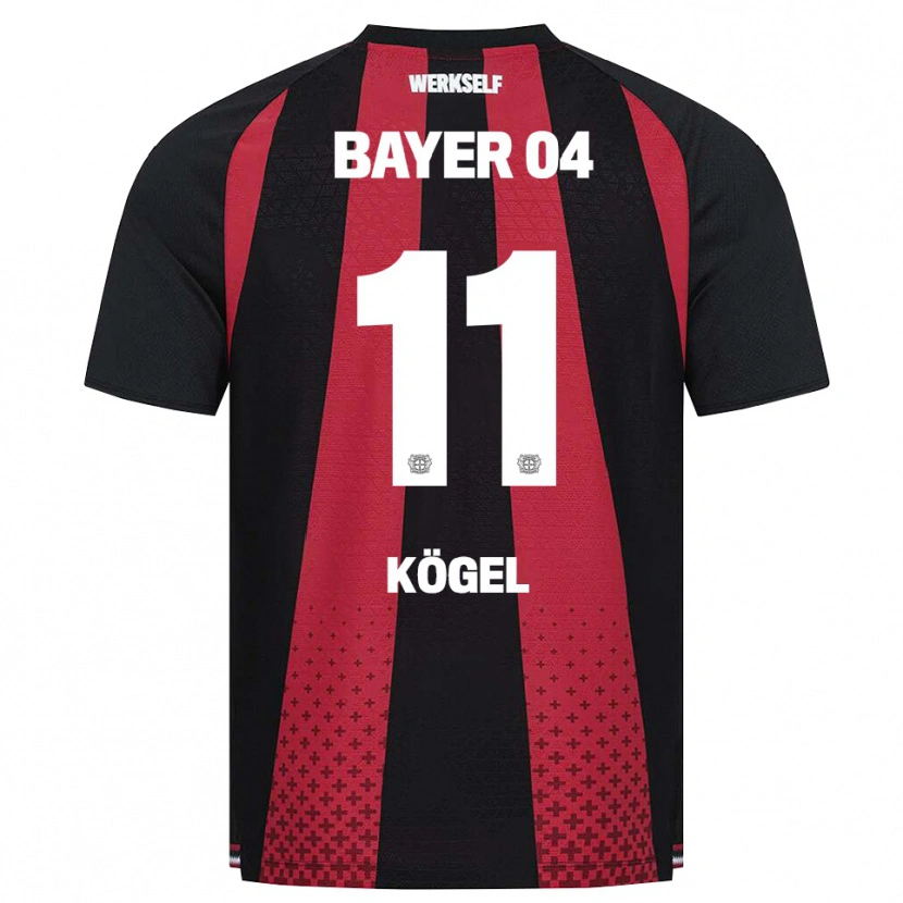 Danxen Kvinder Kristin Kögel #11 Sort Hvid Rød Hjemmebane Spillertrøjer 2026/27 Trøje T-Shirt