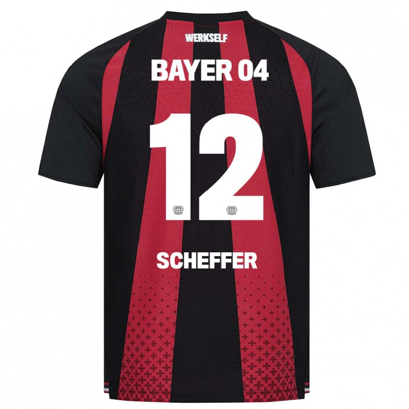 Danxen Kvinder Dani Scheffer #12 Sort Hvid Rød Hjemmebane Spillertrøjer 2026/27 Trøje T-Shirt