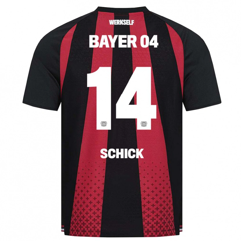 Danxen Kvinder Patrik Schick #14 Sort Hvid Rød Hjemmebane Spillertrøjer 2026/27 Trøje T-Shirt