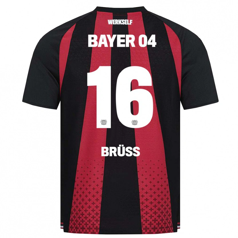 Danxen Kvinder Tom Brüss #16 Sort Hvid Rød Hjemmebane Spillertrøjer 2026/27 Trøje T-Shirt