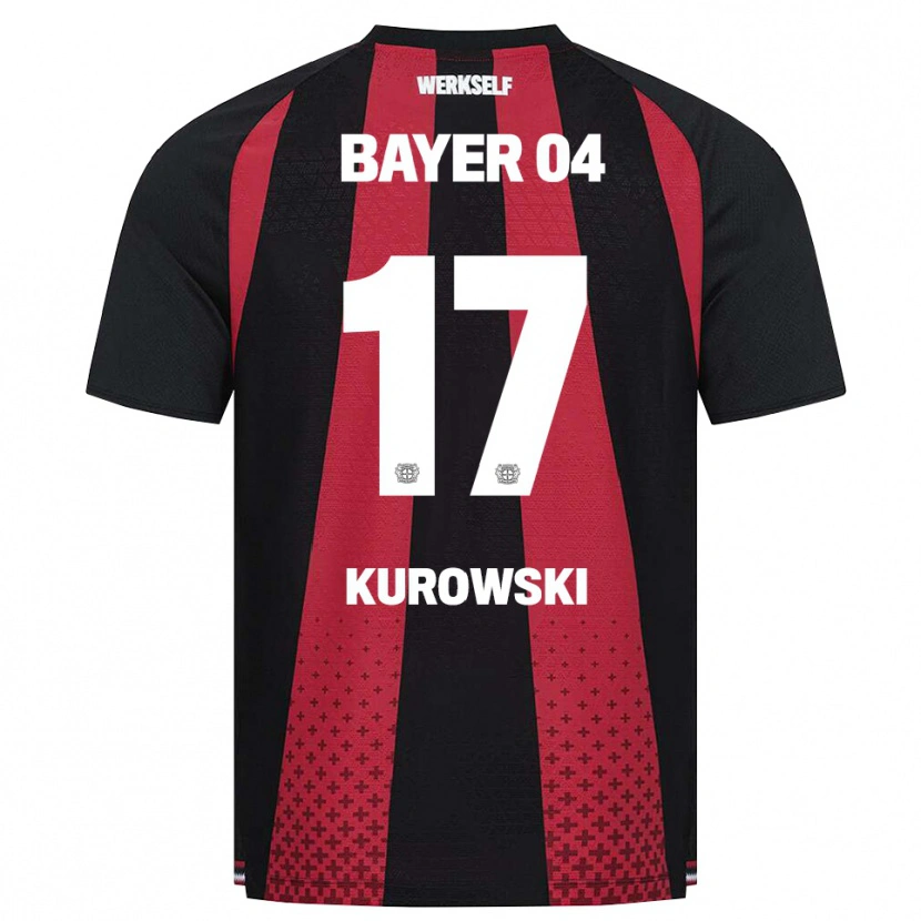 Danxen Kvinder Julien Kurowski #17 Sort Hvid Rød Hjemmebane Spillertrøjer 2026/27 Trøje T-Shirt