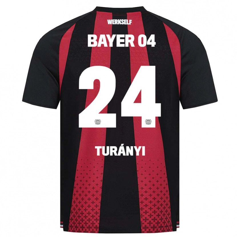 Danxen Kvinder Lilla Turányi #24 Sort Hvid Rød Hjemmebane Spillertrøjer 2026/27 Trøje T-Shirt