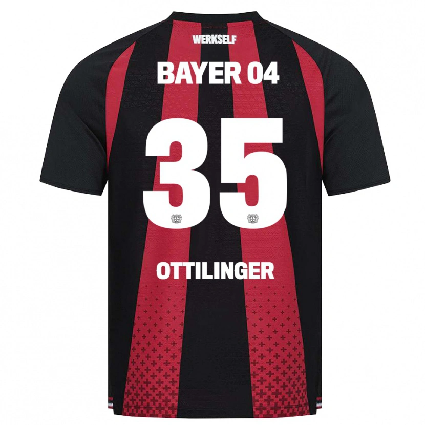 Danxen Kvinder Marc Ottilinger #35 Sort Hvid Rød Hjemmebane Spillertrøjer 2026/27 Trøje T-Shirt