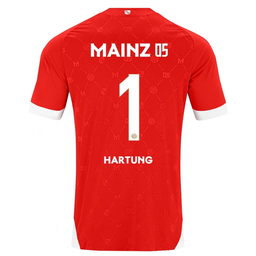 Danxen Kvinder Nick Hartung #1 Rød Hvid Hjemmebane Spillertrøjer 2026/27 Trøje T-Shirt