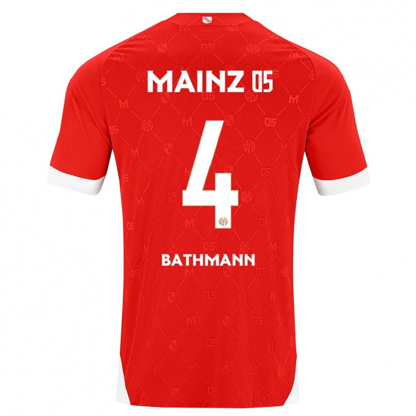 Danxen Kvinder Kara Bathmann #4 Rød Hvid Hjemmebane Spillertrøjer 2026/27 Trøje T-Shirt