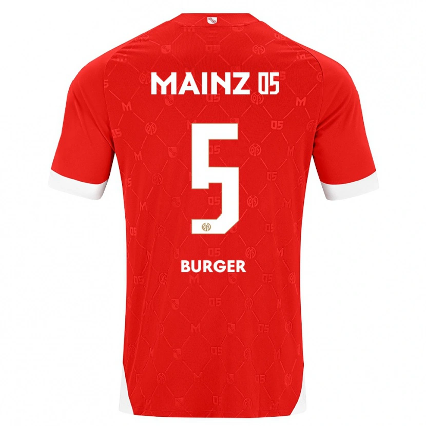 Danxen Kvinder Korbinian Burger #5 Rød Hvid Hjemmebane Spillertrøjer 2026/27 Trøje T-Shirt