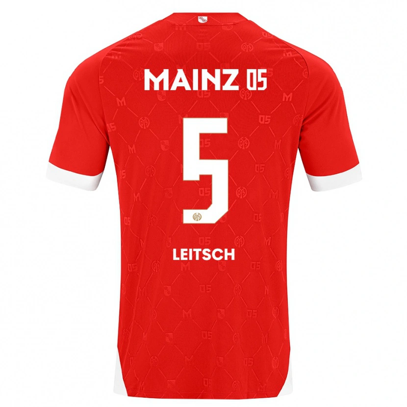 Danxen Kvinder Maxim Leitsch #5 Rød Hvid Hjemmebane Spillertrøjer 2026/27 Trøje T-Shirt