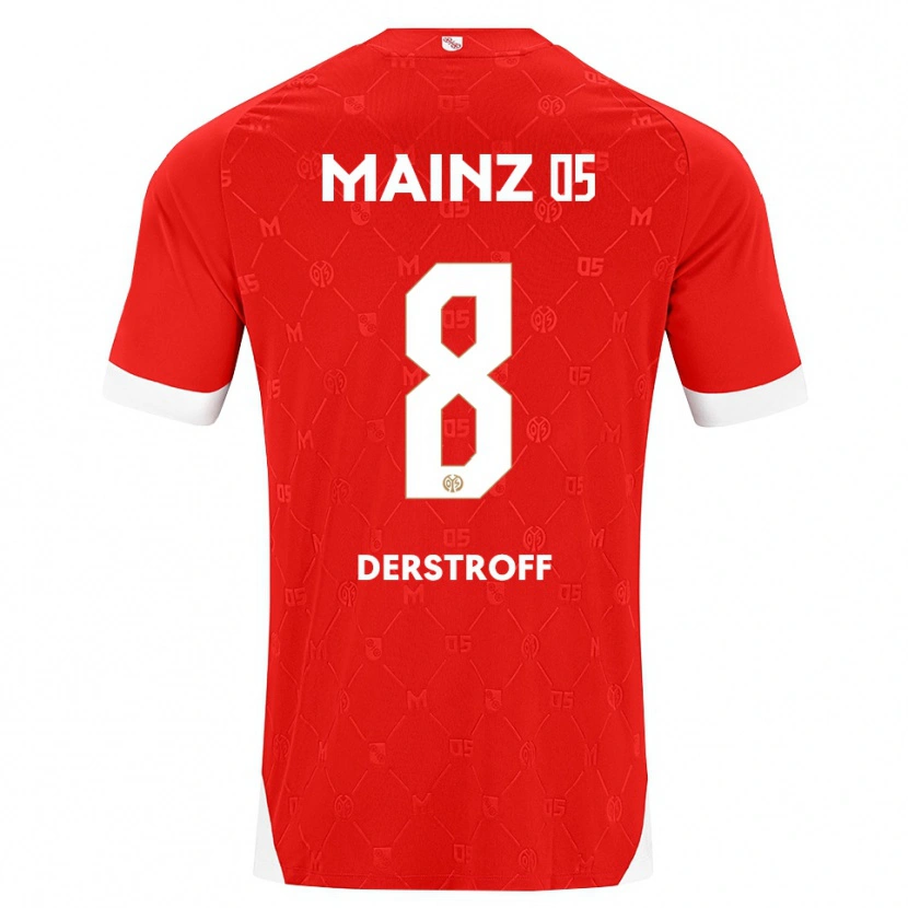 Danxen Kvinder Julian Derstroff #8 Rød Hvid Hjemmebane Spillertrøjer 2026/27 Trøje T-Shirt