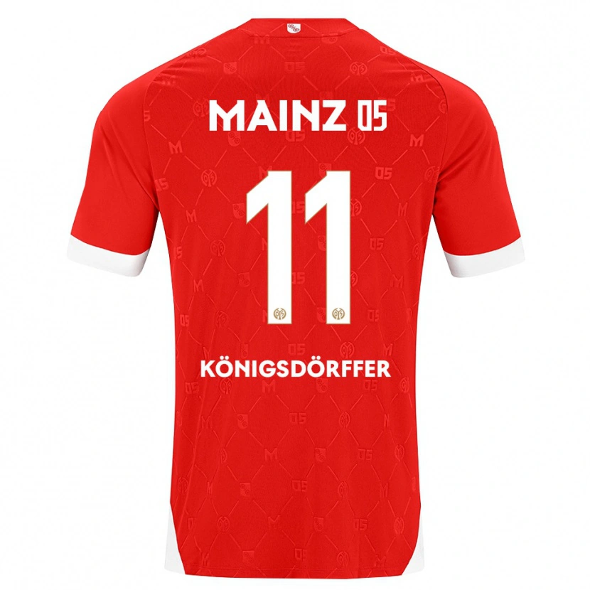 Danxen Kvinder Ransford Königsdörffer #11 Rød Hvid Hjemmebane Spillertrøjer 2026/27 Trøje T-Shirt