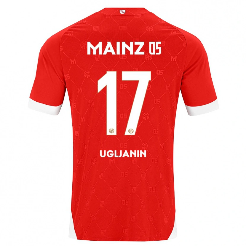 Danxen Kvinder Jusuf Ugljanin #17 Rød Hvid Hjemmebane Spillertrøjer 2026/27 Trøje T-Shirt
