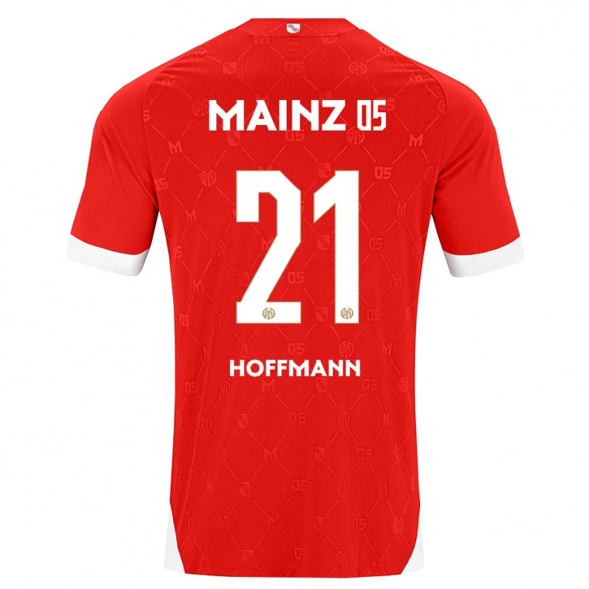 Danxen Kvinder Leon Hoffmann #21 Rød Hvid Hjemmebane Spillertrøjer 2026/27 Trøje T-Shirt