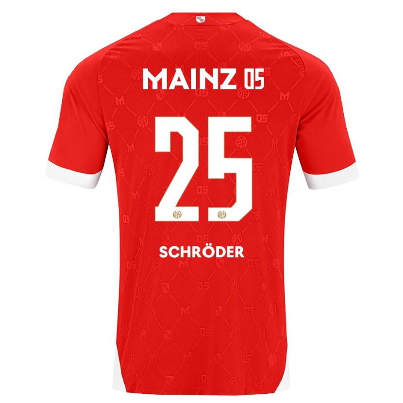 Danxen Kvinder Maxim Schröder #25 Rød Hvid Hjemmebane Spillertrøjer 2026/27 Trøje T-Shirt