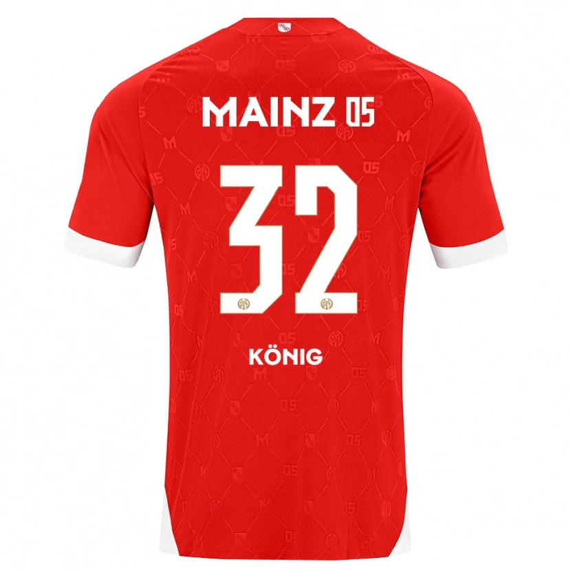 Danxen Kvinder Raúl König #32 Rød Hvid Hjemmebane Spillertrøjer 2026/27 Trøje T-Shirt