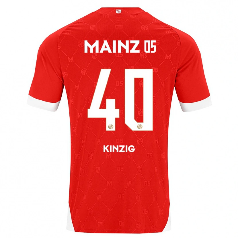 Danxen Kvinder Maximilian Kinzig #40 Rød Hvid Hjemmebane Spillertrøjer 2026/27 Trøje T-Shirt