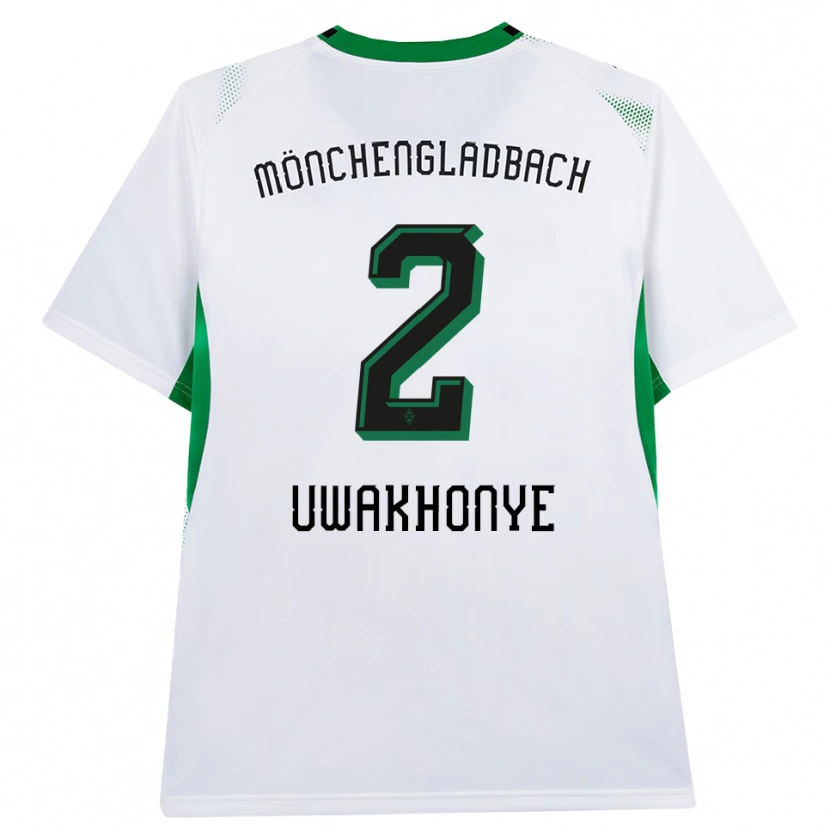 Danxen Kvinder Joel Uwakhonye #2 Hvid Sort Grøn Hjemmebane Spillertrøjer 2026/27 Trøje T-Shirt