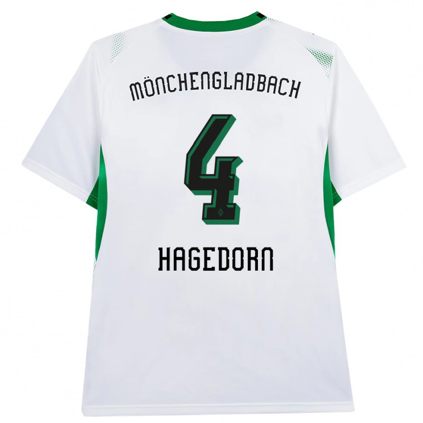 Danxen Kvinder Niels Hagedorn #4 Hvid Sort Grøn Hjemmebane Spillertrøjer 2026/27 Trøje T-Shirt