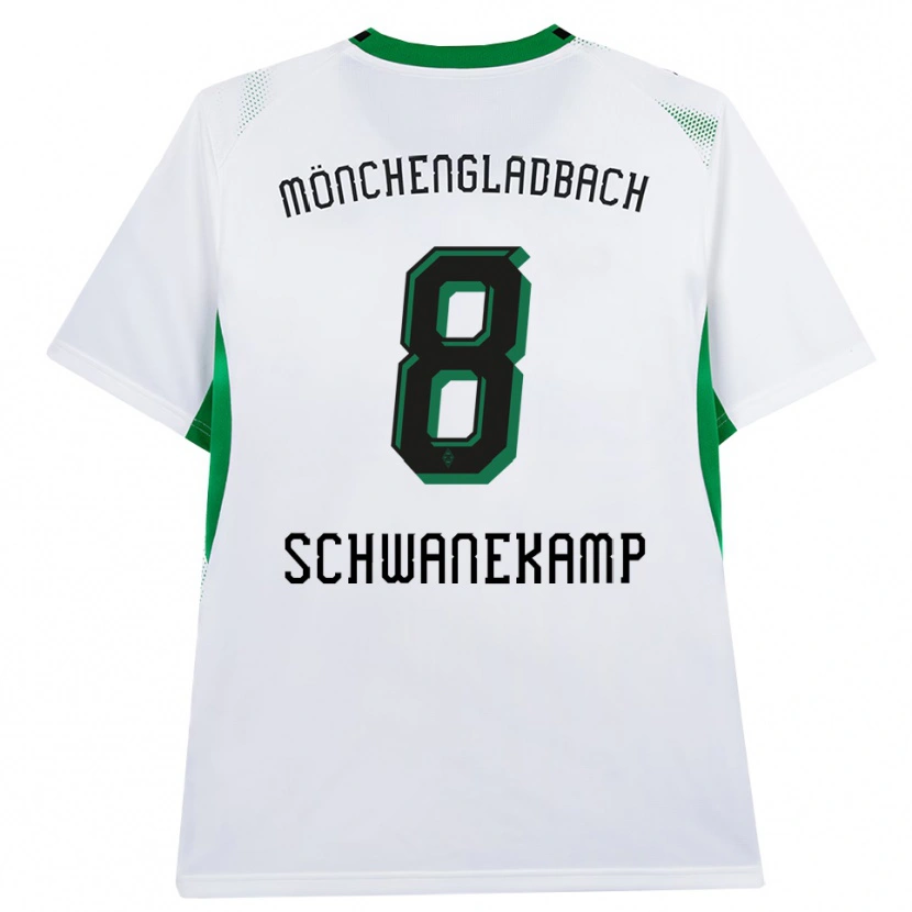 Danxen Kvinder Jana Schwanekamp #8 Hvid Sort Grøn Hjemmebane Spillertrøjer 2026/27 Trøje T-Shirt