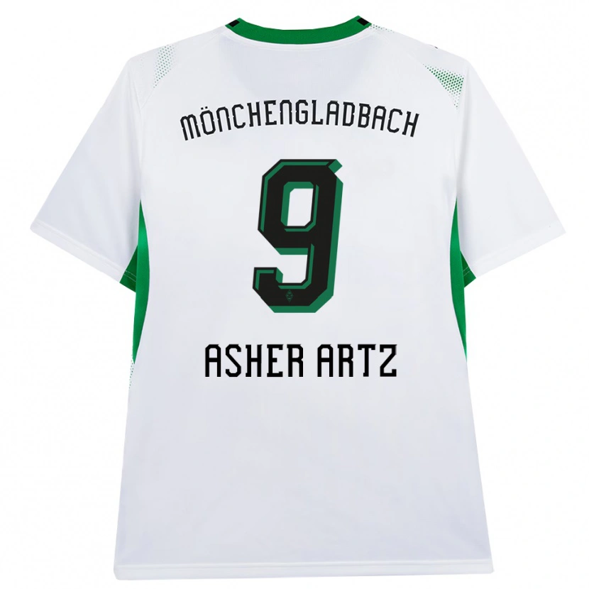 Danxen Kvinder Asher Artz #9 Hvid Sort Grøn Hjemmebane Spillertrøjer 2026/27 Trøje T-Shirt