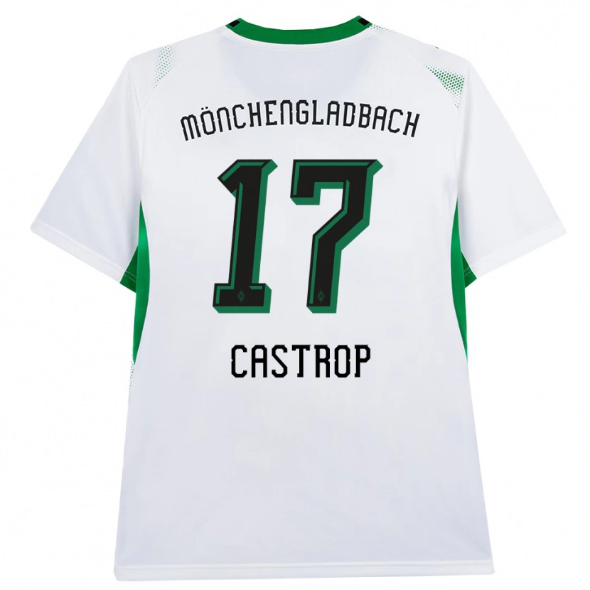 Danxen Kvinder Jens Castrop #17 Hvid Sort Grøn Hjemmebane Spillertrøjer 2026/27 Trøje T-Shirt