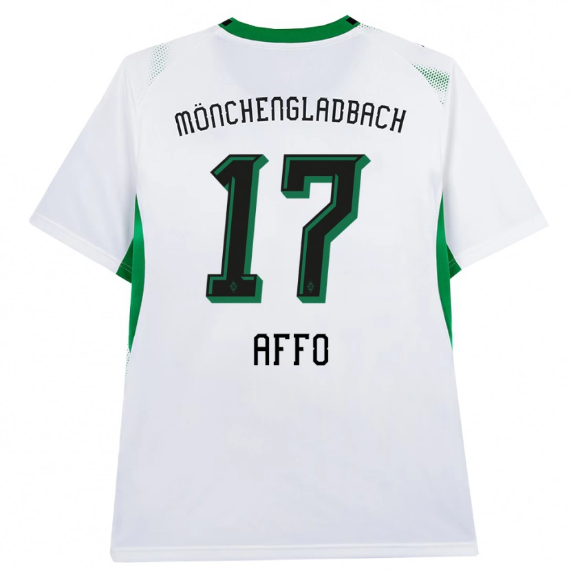 Danxen Kvinder Karim Affo #17 Hvid Sort Grøn Hjemmebane Spillertrøjer 2026/27 Trøje T-Shirt