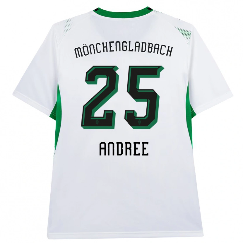 Danxen Kvinder Lukas Andree #25 Hvid Sort Grøn Hjemmebane Spillertrøjer 2026/27 Trøje T-Shirt