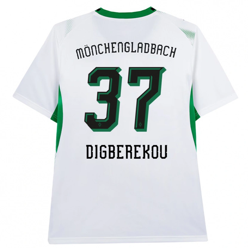 Danxen Kvinder Ibrahim Digberekou #37 Hvid Sort Grøn Hjemmebane Spillertrøjer 2026/27 Trøje T-Shirt