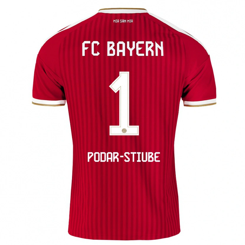 Danxen Kvinder David Podar-Stiube #1 Rød Hvid Blå Hjemmebane Spillertrøjer 2026/27 Trøje T-Shirt