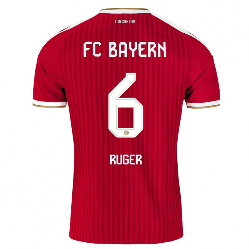 Danxen Kvinder Kurt Ruger #6 Rød Hvid Blå Hjemmebane Spillertrøjer 2026/27 Trøje T-Shirt