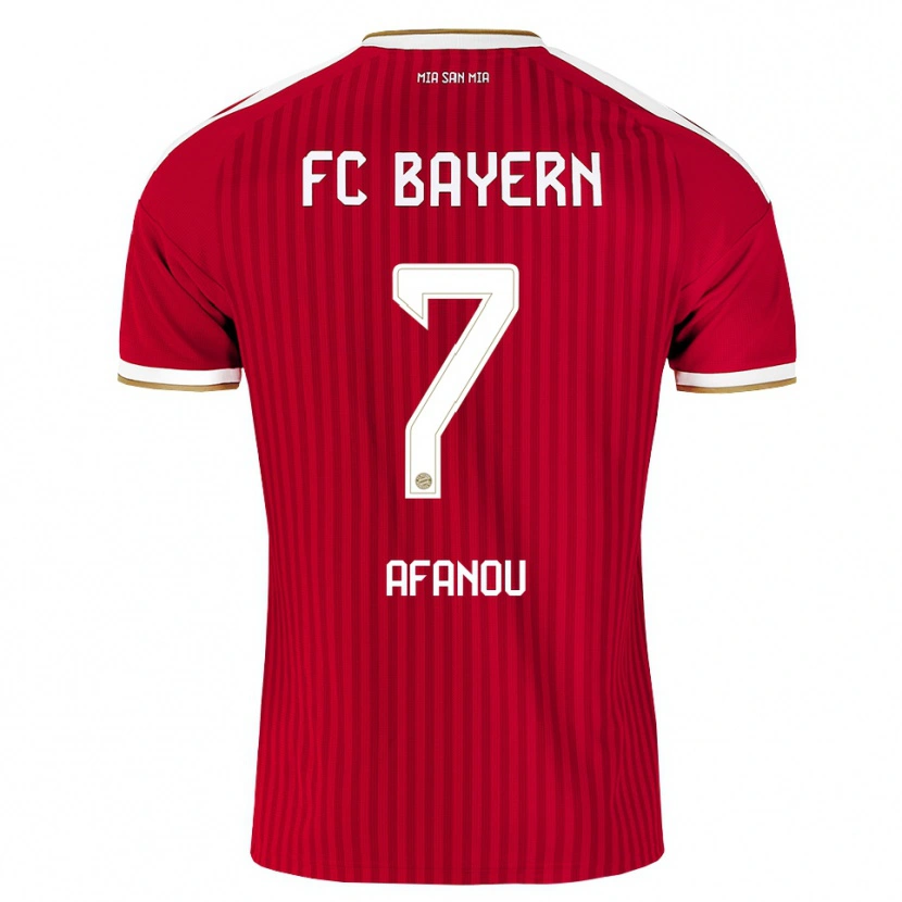 Danxen Kvinder Chris Afanou #7 Rød Hvid Blå Hjemmebane Spillertrøjer 2026/27 Trøje T-Shirt
