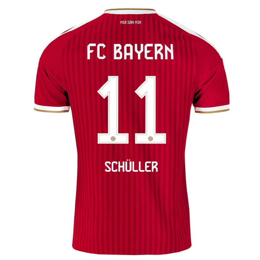 Danxen Kvinder Lea Schüller #11 Rød Hvid Blå Hjemmebane Spillertrøjer 2026/27 Trøje T-Shirt