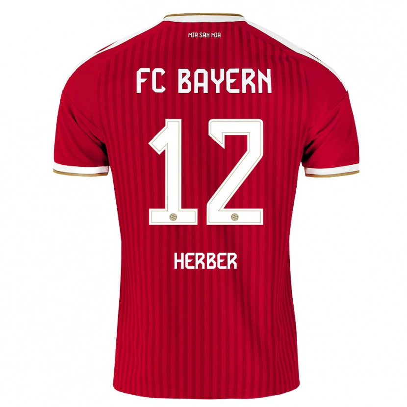 Danxen Kvinder Niklas Herber #12 Rød Hvid Blå Hjemmebane Spillertrøjer 2026/27 Trøje T-Shirt