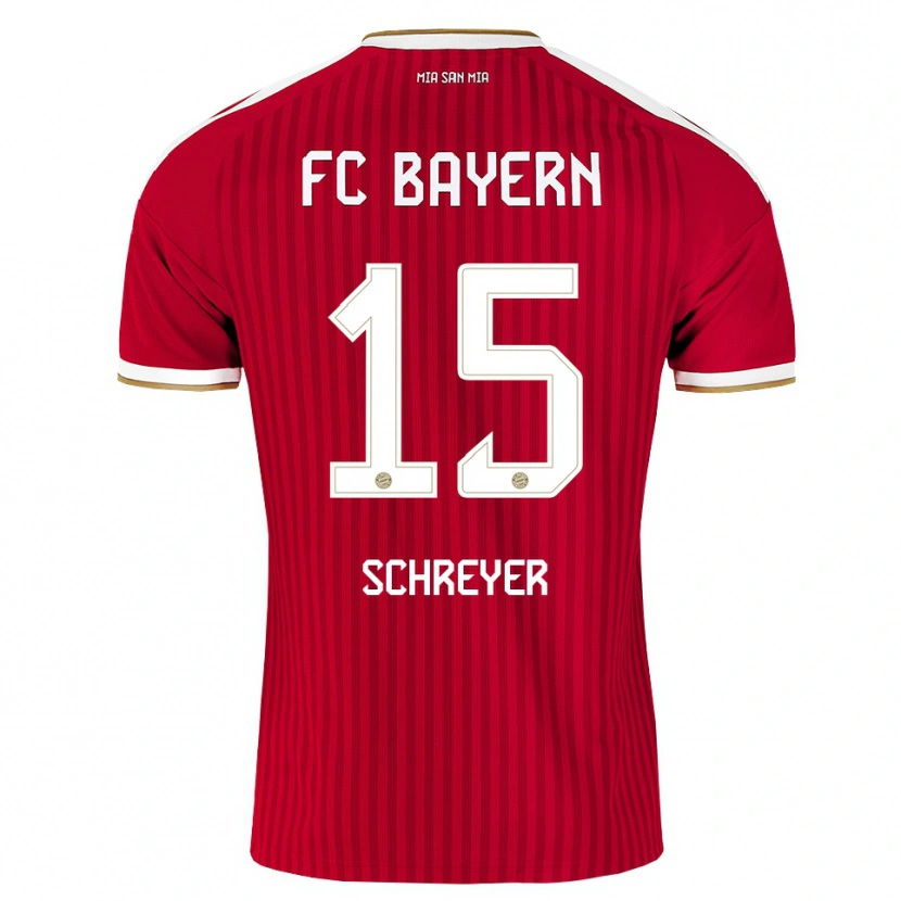 Danxen Kvinder Tim Schreyer #15 Rød Hvid Blå Hjemmebane Spillertrøjer 2026/27 Trøje T-Shirt