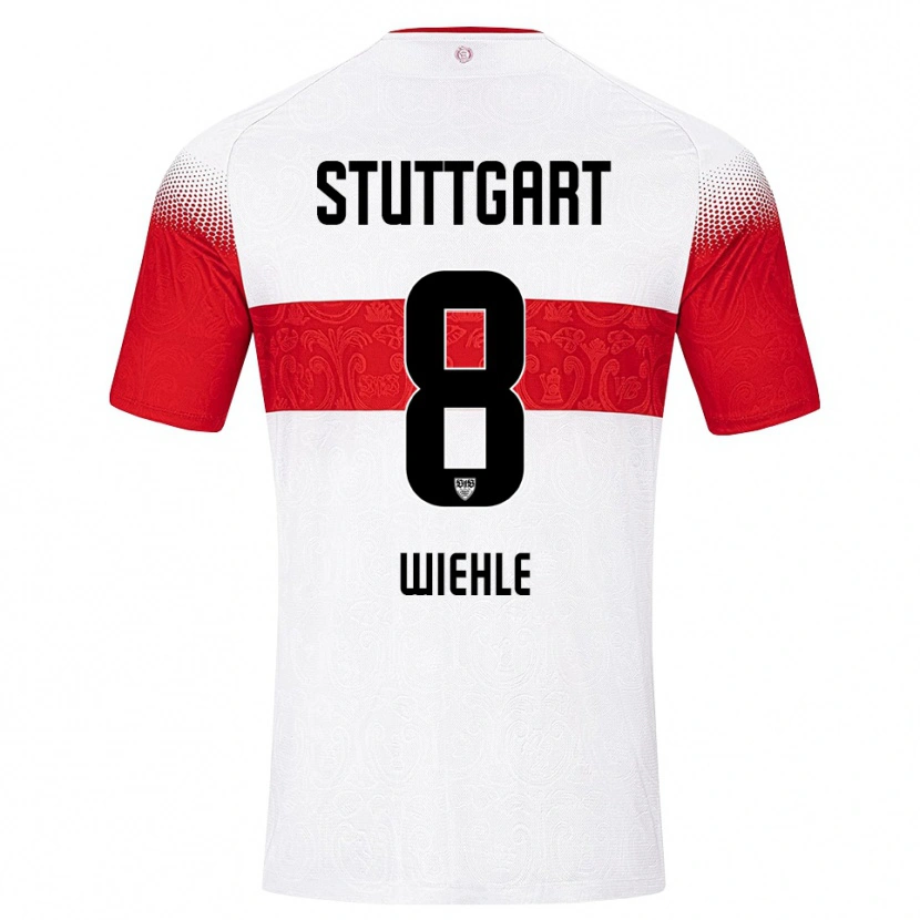 Danxen Kvinder Enrico Wiehle #8 Hvid Rød Gul Hjemmebane Spillertrøjer 2026/27 Trøje T-Shirt