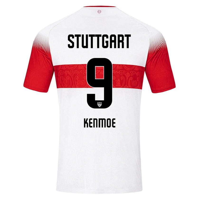 Danxen Kvinder Brayann Kenmoe #9 Hvid Rød Gul Hjemmebane Spillertrøjer 2026/27 Trøje T-Shirt