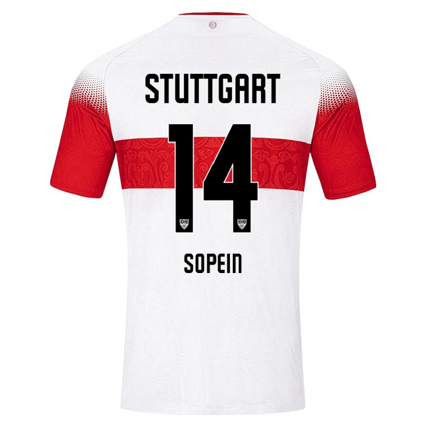 Danxen Kvinder David Sopein #14 Hvid Rød Gul Hjemmebane Spillertrøjer 2026/27 Trøje T-Shirt