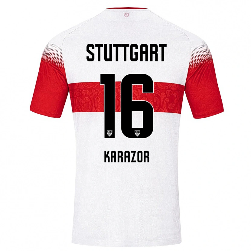 Danxen Kvinder Atakan Karazor #16 Hvid Rød Gul Hjemmebane Spillertrøjer 2026/27 Trøje T-Shirt