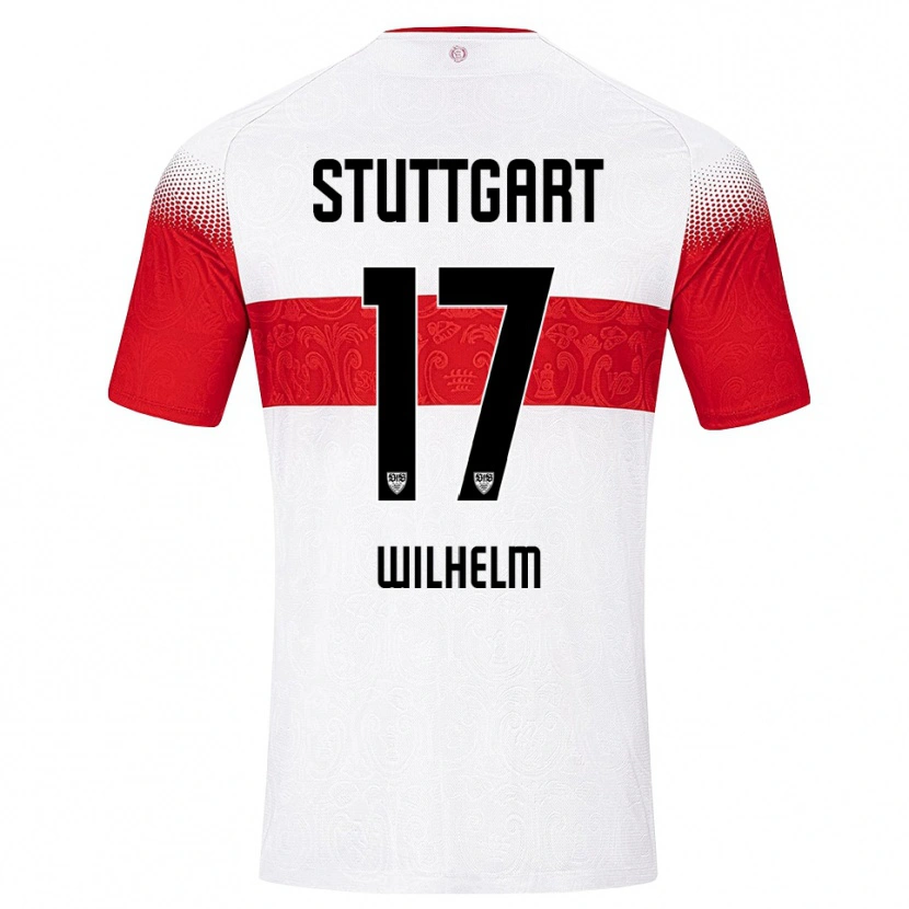 Danxen Kvinder Julian Wilhelm #17 Hvid Rød Gul Hjemmebane Spillertrøjer 2026/27 Trøje T-Shirt