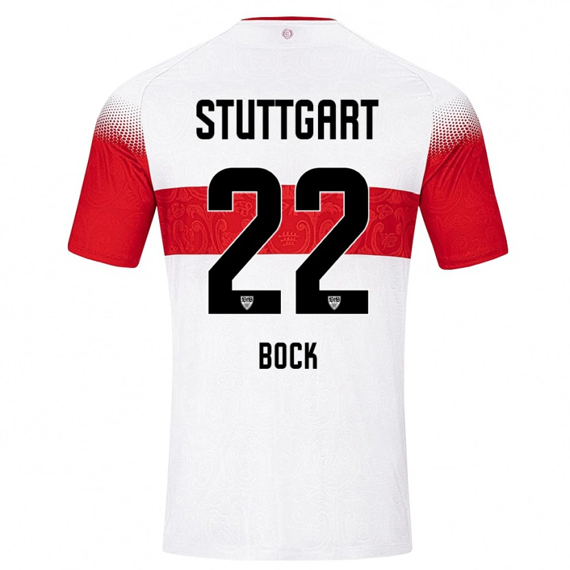Danxen Kvinder Julian Bock #22 Hvid Rød Gul Hjemmebane Spillertrøjer 2026/27 Trøje T-Shirt
