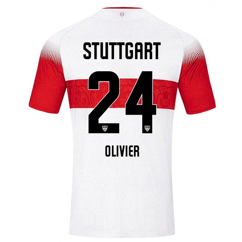 Danxen Kvinder Christopher Olivier #24 Hvid Rød Gul Hjemmebane Spillertrøjer 2026/27 Trøje T-Shirt