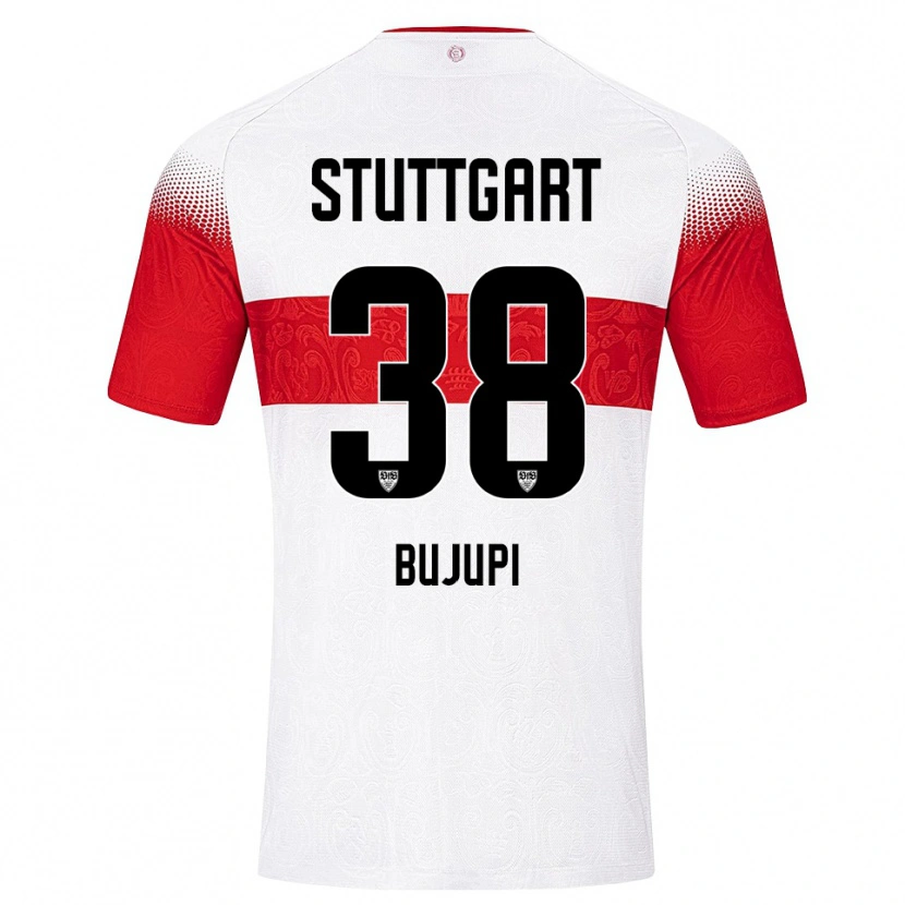 Danxen Kvinder Eliot Bujupi #38 Hvid Rød Gul Hjemmebane Spillertrøjer 2026/27 Trøje T-Shirt