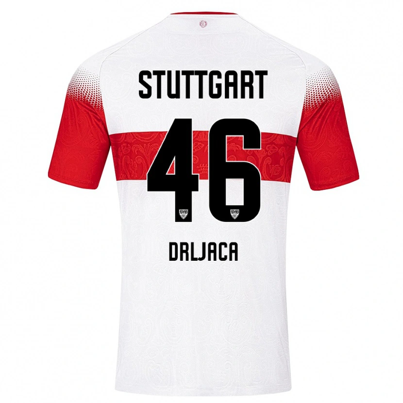 Danxen Kvinder Stefan Drljaca #46 Hvid Rød Gul Hjemmebane Spillertrøjer 2026/27 Trøje T-Shirt