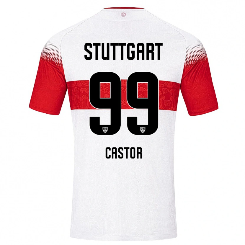 Danxen Kvinder Gillian Castor #99 Hvid Rød Gul Hjemmebane Spillertrøjer 2026/27 Trøje T-Shirt