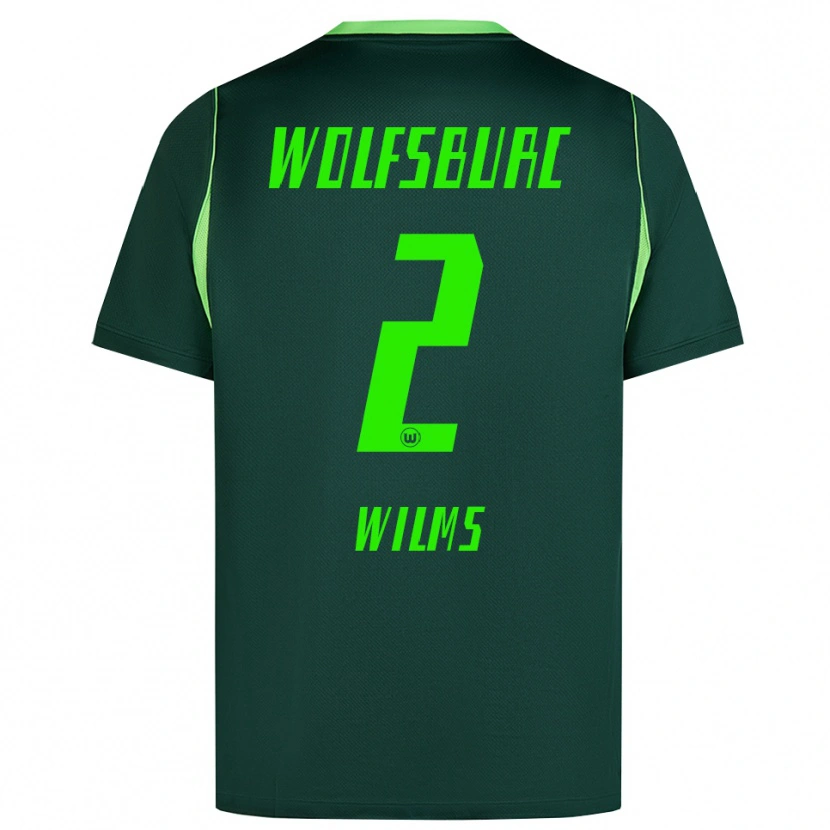 Danxen Kvinder Lynn Wilms #2 Mørkegrøn Hvid Hjemmebane Spillertrøjer 2026/27 Trøje T-Shirt