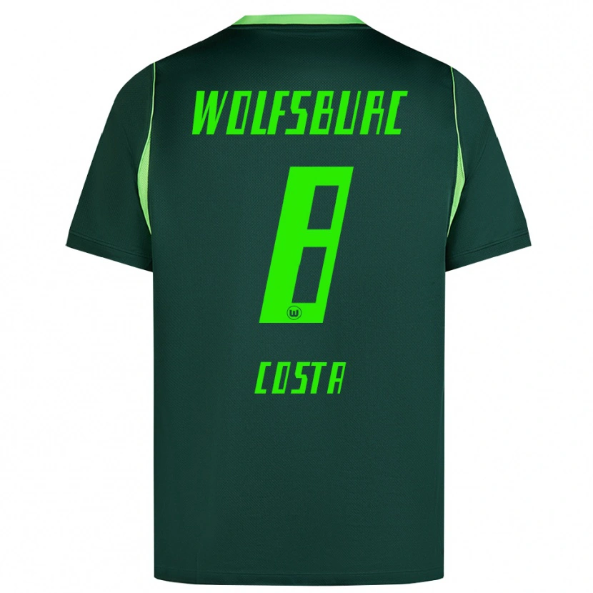Danxen Kvinder Jesse Costa #8 Mørkegrøn Hvid Hjemmebane Spillertrøjer 2026/27 Trøje T-Shirt
